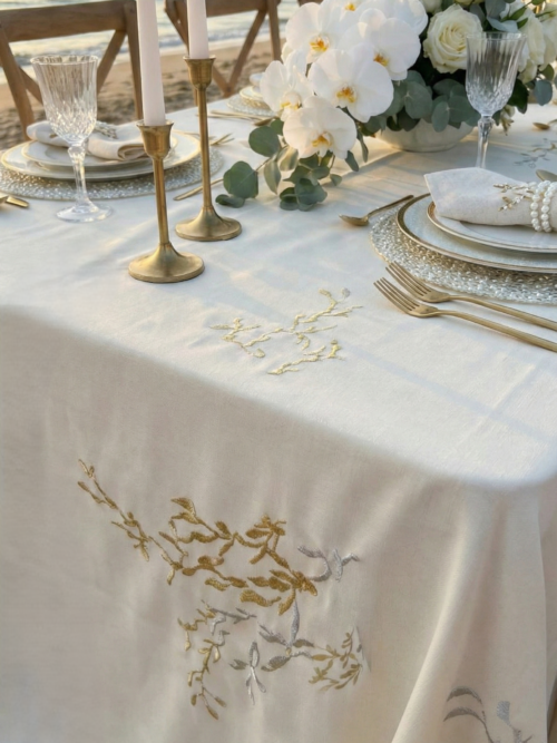 ⁦מפה דגם אלגנט ELEGANT כסף זהב⁩ – תמונה ⁦3⁩