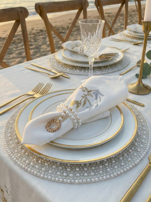 ⁦מפה דגם אלגנט ELEGANT כסף זהב⁩ – תמונה ⁦4⁩